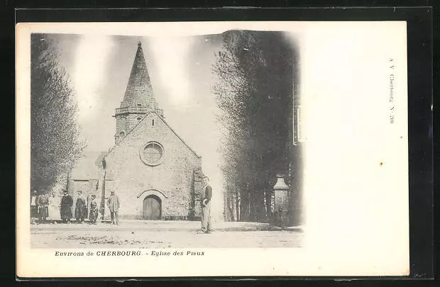 CPA Pieux, L´Eglise