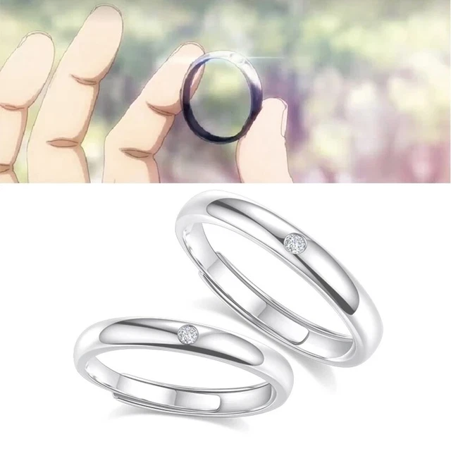 2Pcs Simple Couple Rings for Women Men Simple Love Friendship Rings Gift
