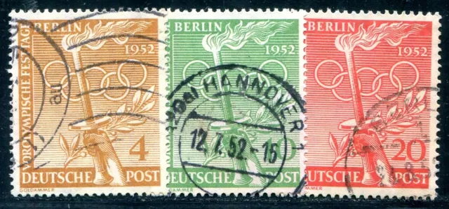 BERLIN 1952 88-90 gestempelt VOROLYMPIADE SATZ schöner BEDARF (F6043