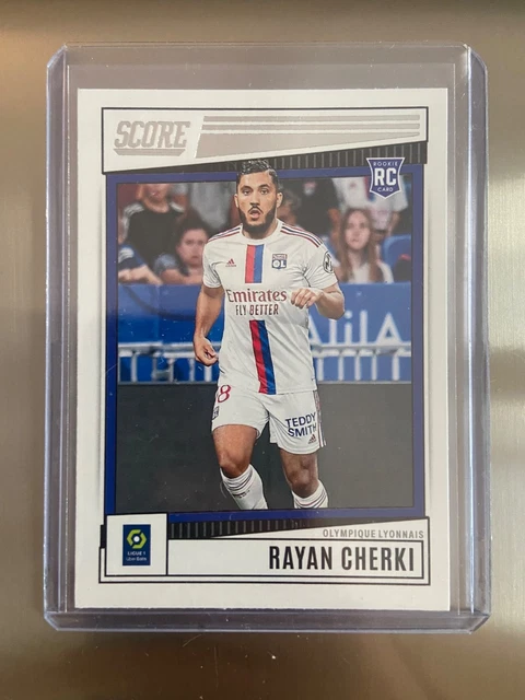 Panini Foot 2022 – Lot 4 Stickers Rayan Cherki (OL) – Rookie / 2nd Year – N°185