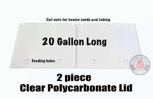 20 Gallon Long Clear Polycarbonate Aquarium Lid