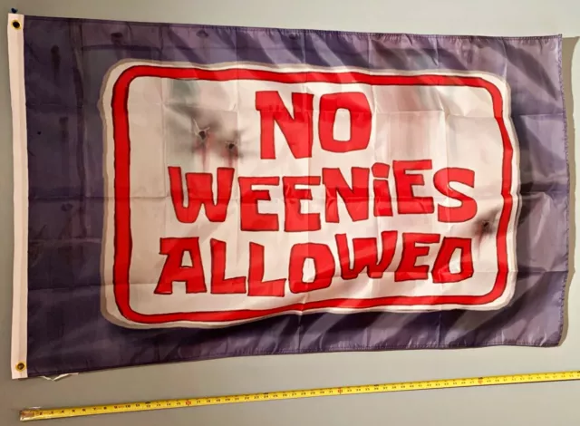 Party FLAG FREE SHIP USA SELLER! No Weenies Allow Cool Beer Funny USA Sign 3x5'