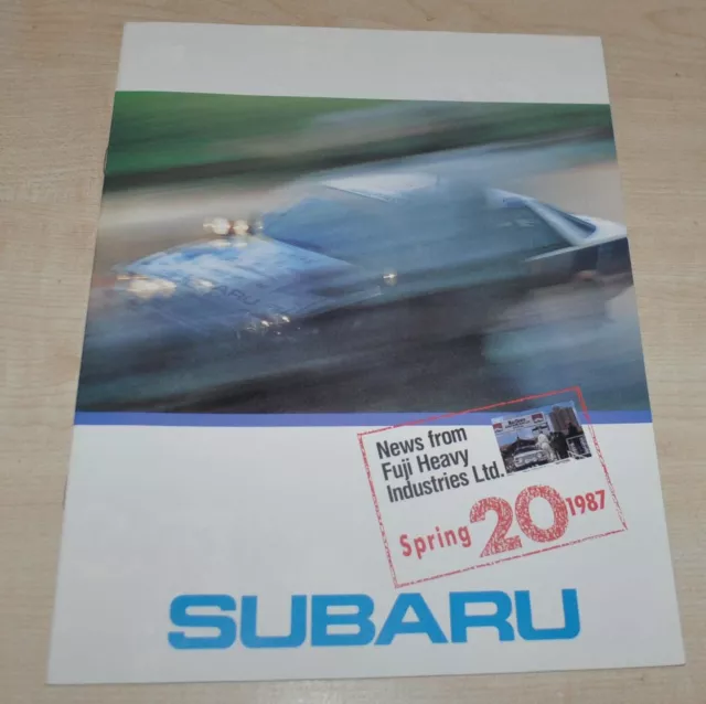 1987 Subaru 20 Magazine Fuji Heavy Industries Brochure Prospekt ENG