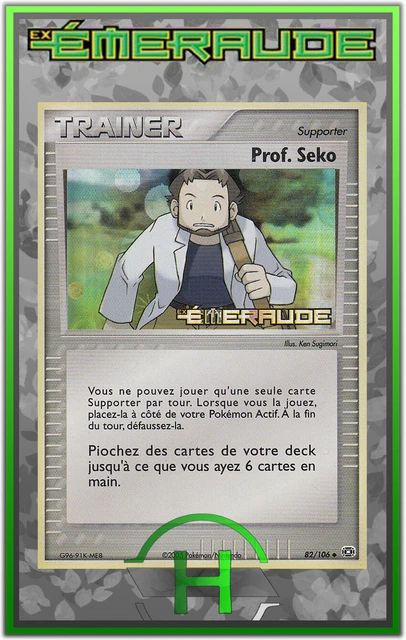 Prof. Seko Holo - EX:Emeraude - 82/106 - Carte Pokemon Française