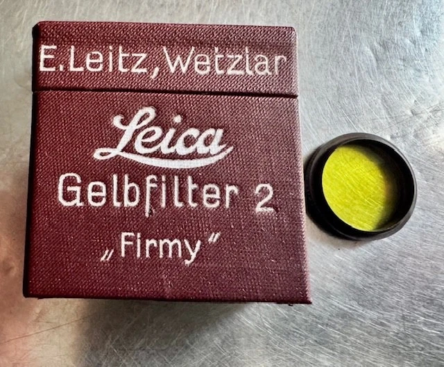 Filtre Jaune Leica Leitz Wetzlar 39 Mm E39 – Parfait état Dans Sa Boîte