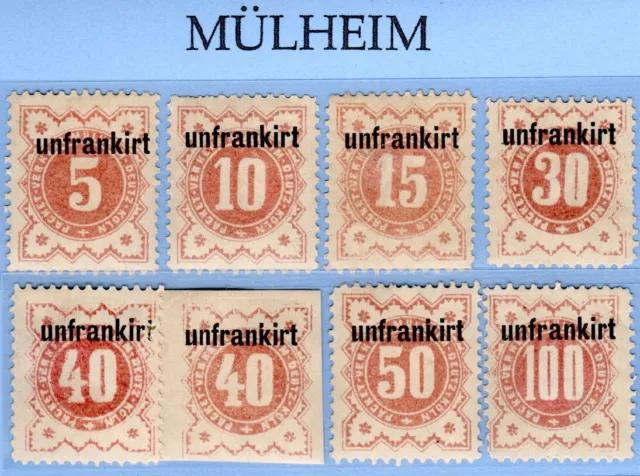 Deutschland Stadtpost Mülheim-Deutz-Köln Packet-Verkehr 9-16A = German City Mail