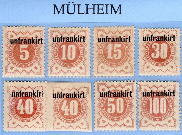 Deutschland Stadtpost Mülheim-Deutz-Köln Packet-Verkehr 9-16A = German City Mail