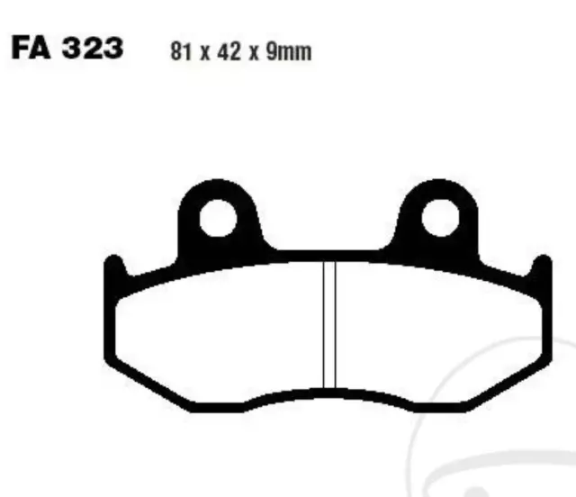 EBC Bremsbeläge FA323TT für Yamaha YFZ YFM 450 700 V W X RZ RSED RY RSEE B D RE