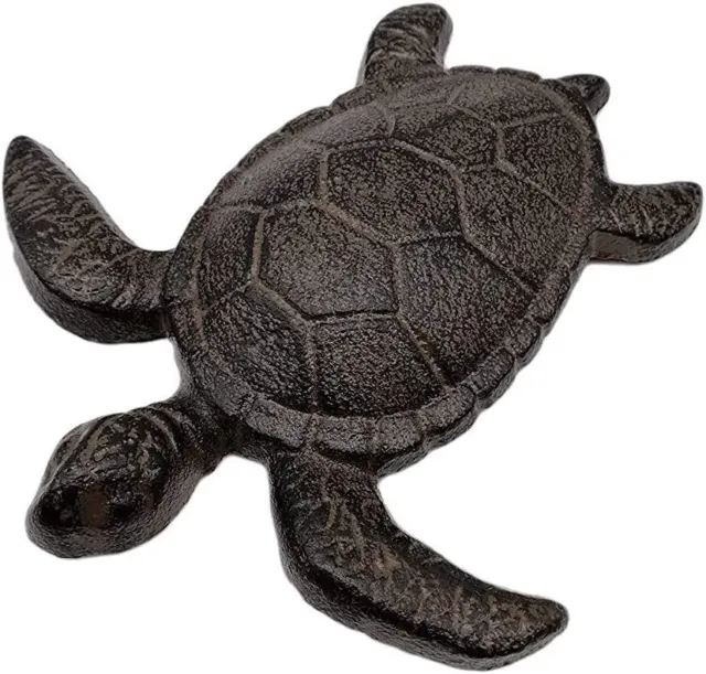 Comfy Hour Antique and Vintage Ocean Collection Cast Iron Ocean Turtle Figurine, 3