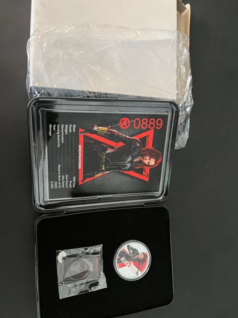 2020 Fiji .999 Silver “Black Widow” 1 oz Proof Coin w Cert.