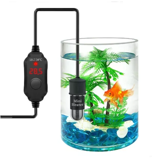 10W Mini Aquarium Fish Tank Heater USB Heating Rod Thermostat Heater Submersible