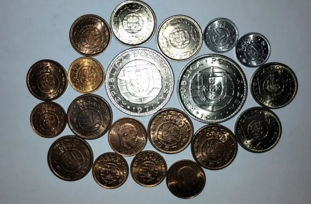 PORTUGUESE EX-COLONIES - LOT 20 coins high grade guinea mozamique angola 52-75