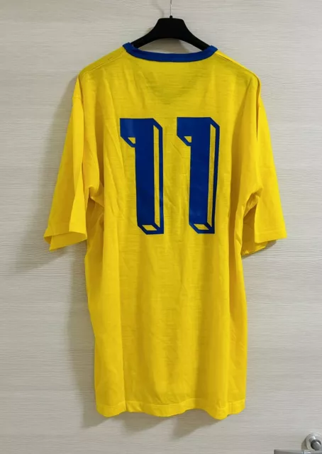 Maglia Calcio Virma Anni 80 Match Shirt Italia Football N 11 Giallo Blu