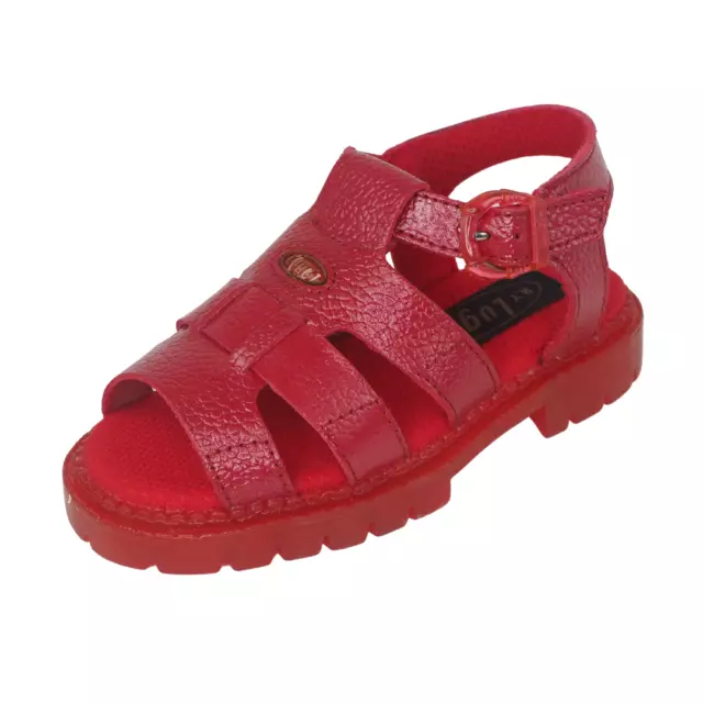 Lugz Swing D070 Sandal Red Toddlers Leather Vintage Infants Size 2C Adjustable