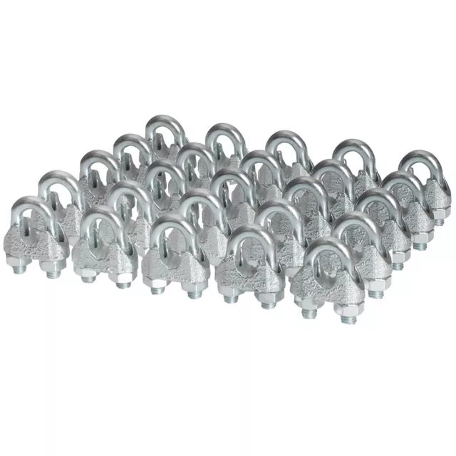25x Pinces pour Câbles 3mm Forme D'Étrier Bügelformklemmen Galvanisé din 741