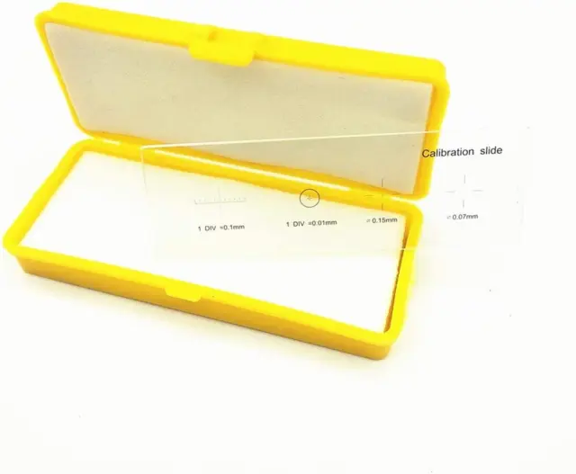 Microscope Stage Micrometer Calibration Slide with 4-Scales and 0.01Mm Multifunc