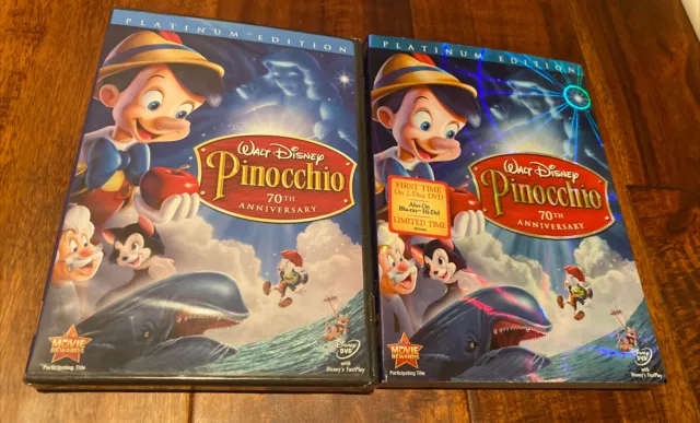 Pinocchio (Two-Disc 70th Anniversary Platinum Edition) DVD -New Factory Sealed-