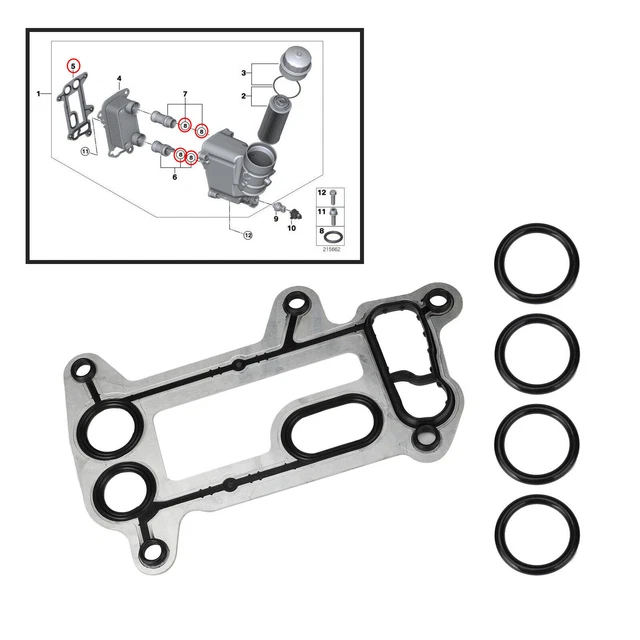 Yksei-autoparts® Dichtung-Satz Für BMW N47 2.0d – Ölfiltergehäuse, Ölkühler O-Ringe, Rohrleitung, 100% Dichtheitsgeprüft