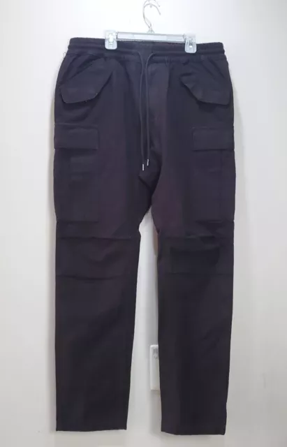 PRPS Goods & Co Demon Fit Men Pants L Black Button Fly Cotton 32x31 Solid Pocket