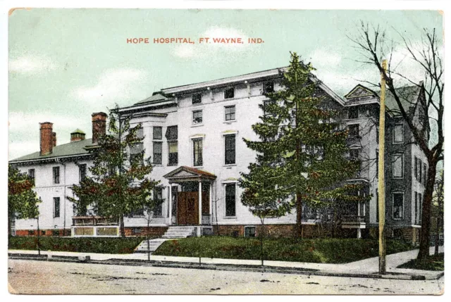 Hope Hospital Fort Wayne IN Indiana c1900s Antique Postcard Unposted