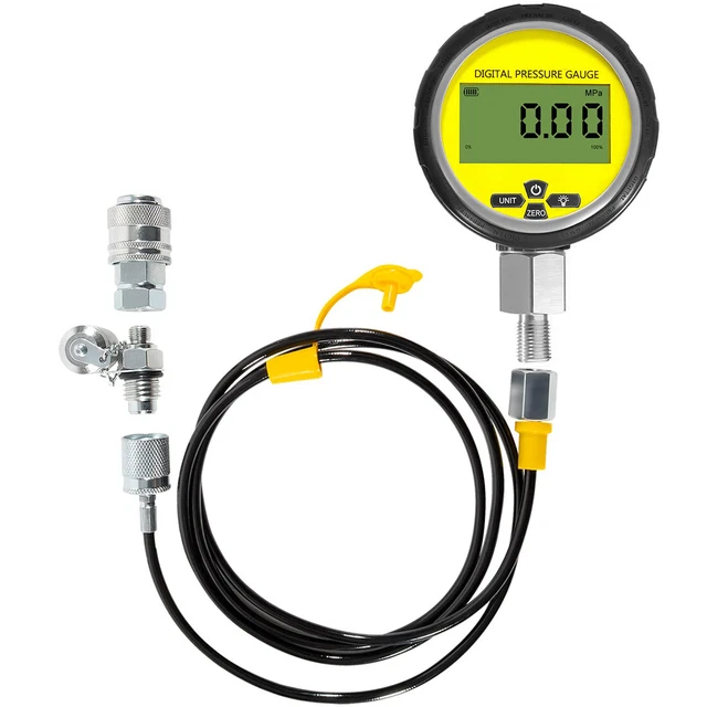 10000PSI DIGITAL HYDRAULIC Pressure Gauge Test Coupling Kit 1/4 NPT