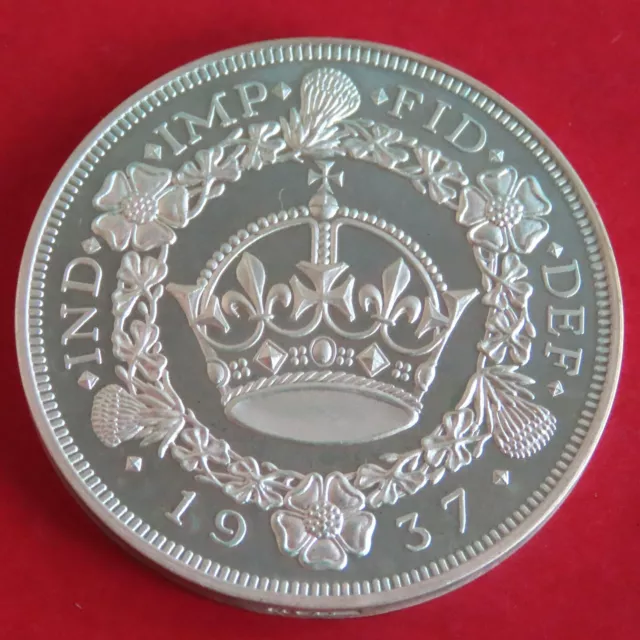 1937 Edward Viii Hallmarked Silver Proof Pattern Wreath Crown