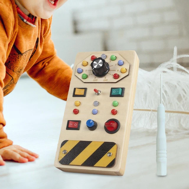 Lights Switch Busy Board Toys with Buttons Indoor Play Game Learning Skill Toy