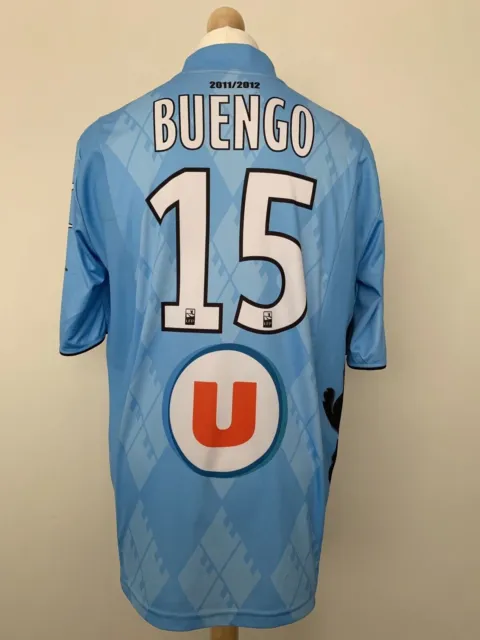 Tours FC 2011-2012 home Buengo match worn Duarig Loire France football maillot 3