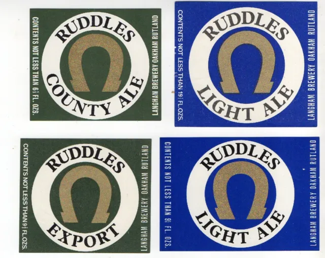 Beer Labels UK -  Ruddles - Oakham, Rutland - 4 different #430
