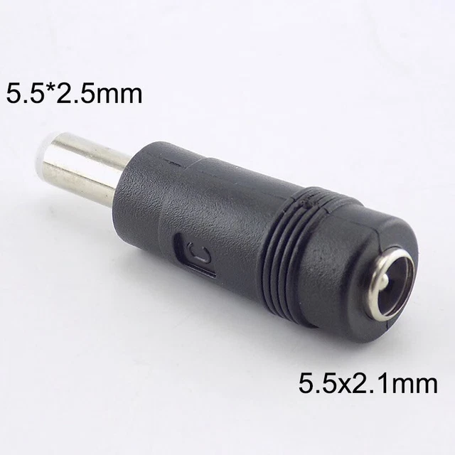 5 Adattatori DC Femmina 5.5×2.1mm A Maschio 5.5×2.5mm – Angolo Retto