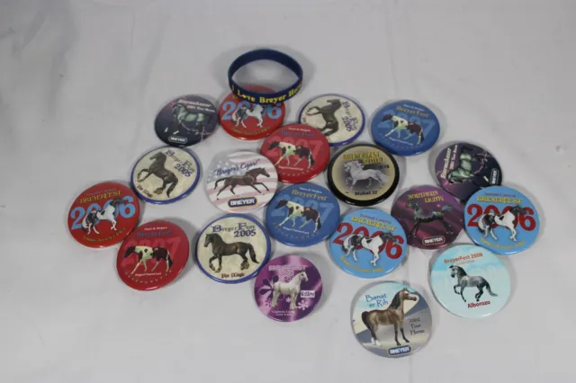 Breyer buttons Lot of 19 2001 to 2008 Breyerfest and Tour horses
