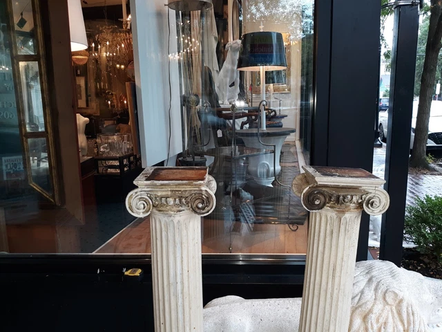 Pair Antique Wooden Architectural Salvage Columns 9
