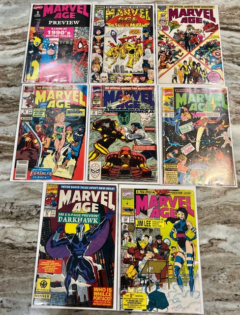 Marvel Age Lot Key Previews Fall of the Mutants New Warriors Darkhawk Jim Lee
