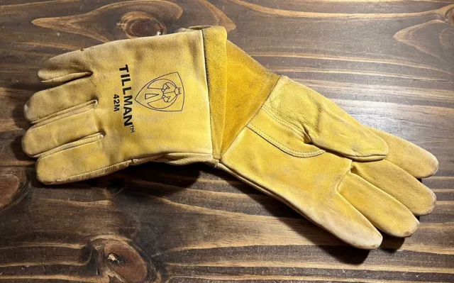 Vintage Tillman Sz42M Top Grain Pigskin Leather MIG Welding Gloves New Old Stock