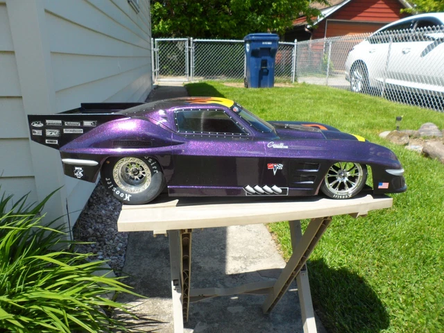 CUSTOM PAINTED RC Body Protoform 1963 String Ray Corvette The No Prep ...