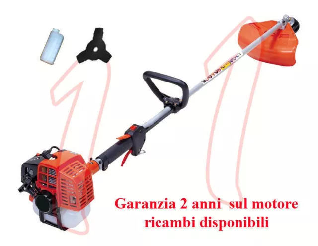 Decespugliatore taglia/rasa bordi/erba a scoppio 42,7 cc disco 3 denti e a filo