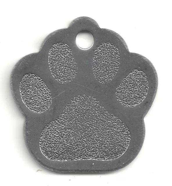 Stainless Steel K-9 Dog Paw Print Pet Personalized ID Tag