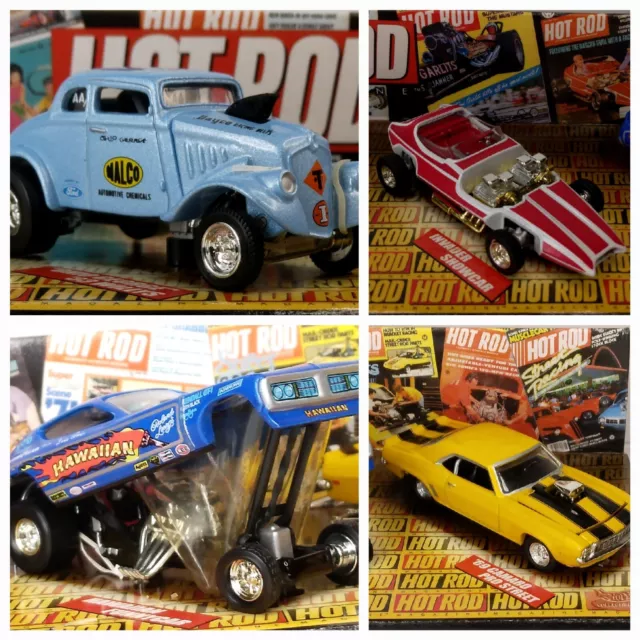 Hot Wheels Hot Rod Magazine ☆1st Edition☆ 4-Car Set Series 4 Mattel 2000
