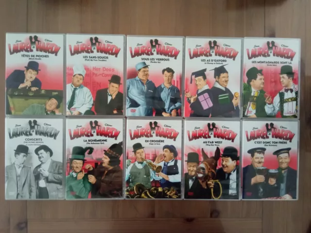 LAUREL et HARDY collection - lot de 10 DVD dont versions colorisées