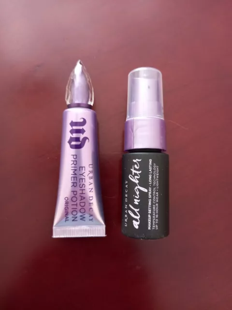 Pozione primer ombretto decadimento U originale 10 ml e spray per impostazione tutta la notte 15 ml
