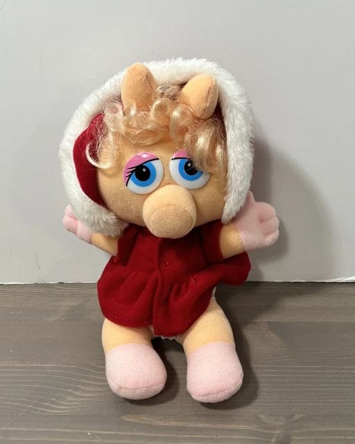 1987 Vintage Christmas Baby Miss Piggy Plush~ Jim Henson Muppet Babies