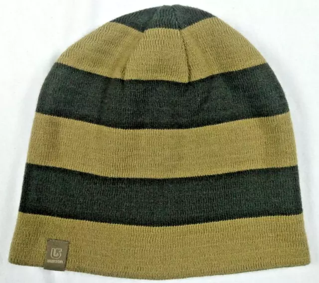 Burton Beanie Tan Brown Acrylic Knit Cap Mens Womens Winter Snow Hat