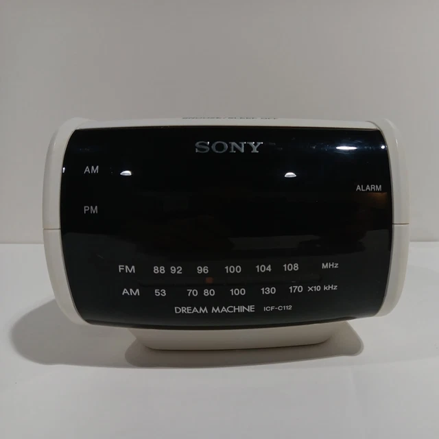 SONY DREAM MACHINE Alarm Clock AM/FM Radio ICFC112 White Battery