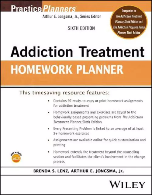 Addiction Treatment Homework Planner by Brenda S. Lenz (English) Paperback Book