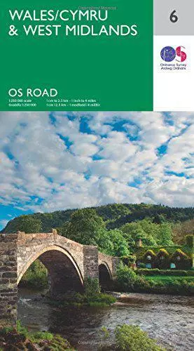 OS Road Map 6 Wales & West Midlands by Ordnance Survey, NEW Book, FREE & FAST De