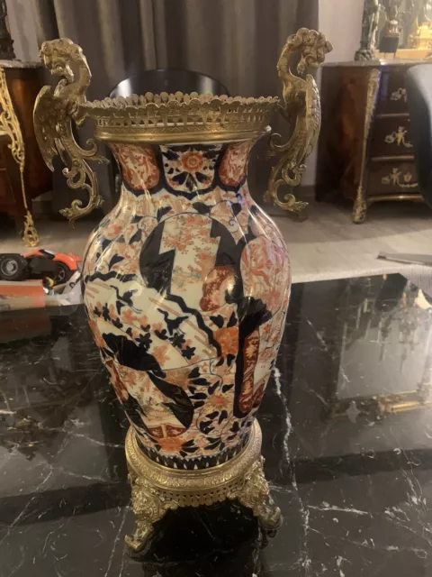 Magnifique Vase Chinois Monture Bronze
