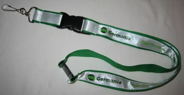 Germania Fluggesellschaft Airline Schlüsselband Lanyard NEU (T159)