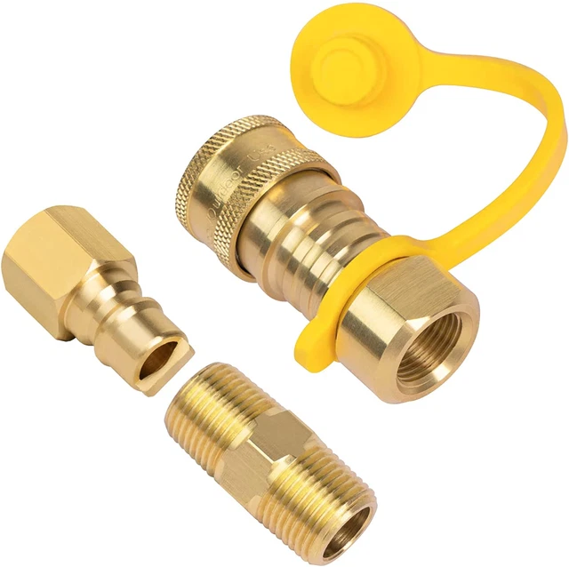 GASPRO 3/8 Inch Natural Gas Quick Connect Fittings, Natural and Propane Gas Hose