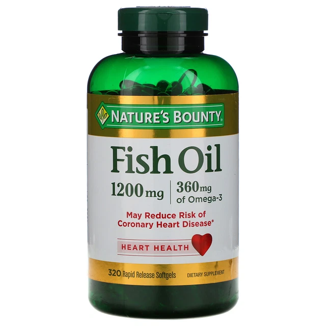 2 X Nature's Bounty, Fish Oil, 1200 mg, 320 Rapid Release Softgels