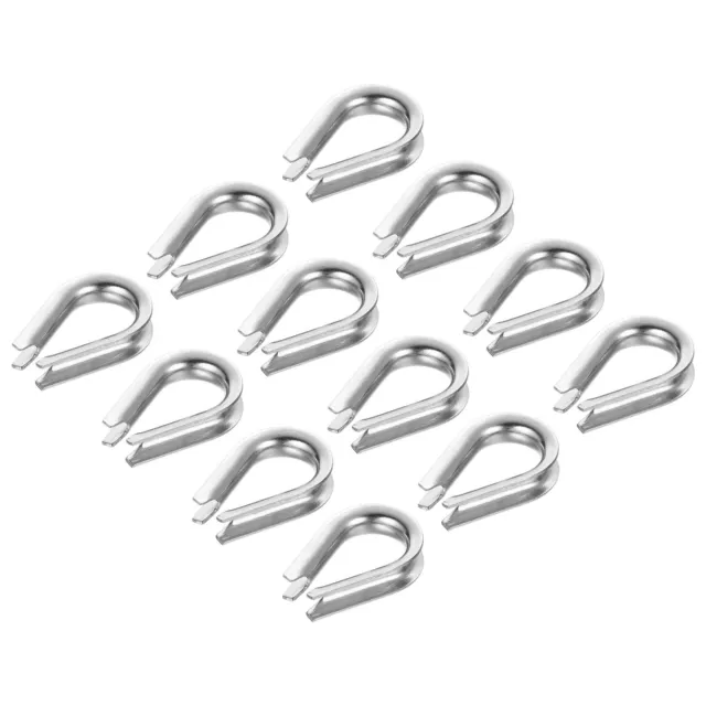 M3 Stainless Steel Thimble, 50 Pack Wire Rope Thimbles for 1/8" Wire Rope